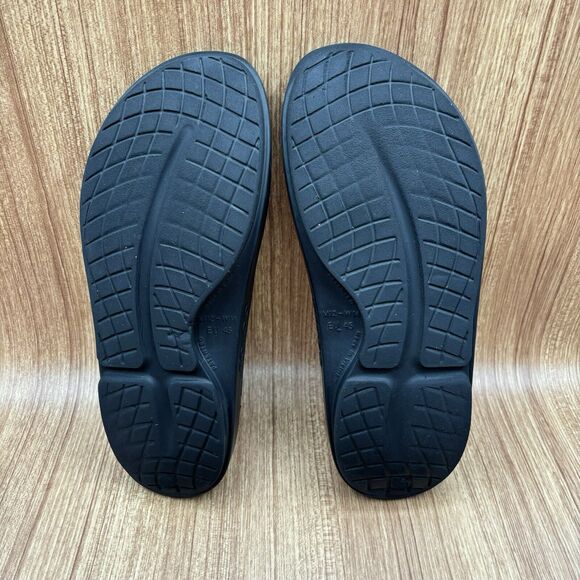 OOFOS OOahh Slide Sandals Eu 45 Black Lightweight Recovery Shoe Size Men's 12 - Picture 5 of 6